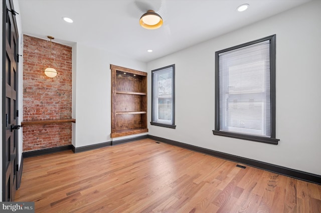2931 W Susquehanna Ave, Philadelphia, PA 19121 - spare room with recessed lighting, light wood-type flooring, visible vents, and baseboards