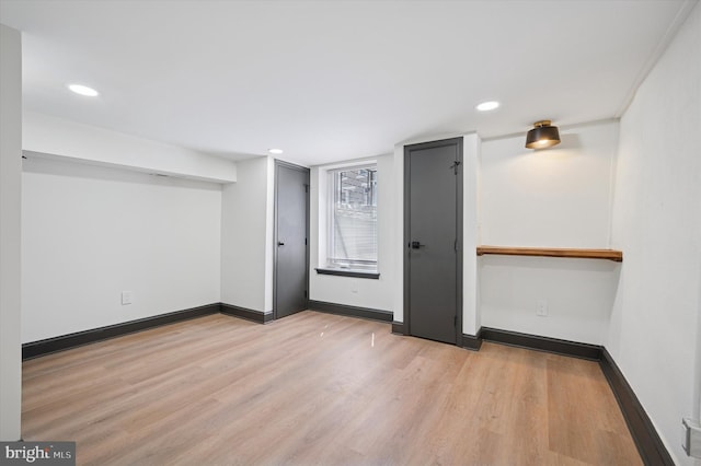 2931 W Susquehanna Ave, Philadelphia, PA 19121 - interior space with baseboards, wood finished floors, and recessed lighting