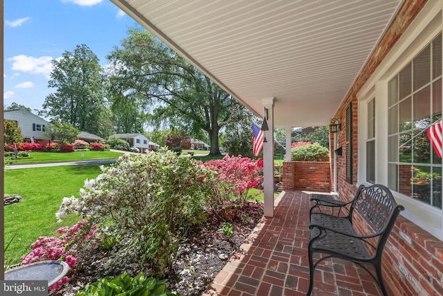 view of patio / terrace with covered porch