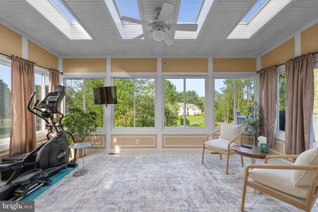 19009 Old Baltimore Rd, Brookeville, MD 20833 - sunroom featuring plenty of natural light and a skylight