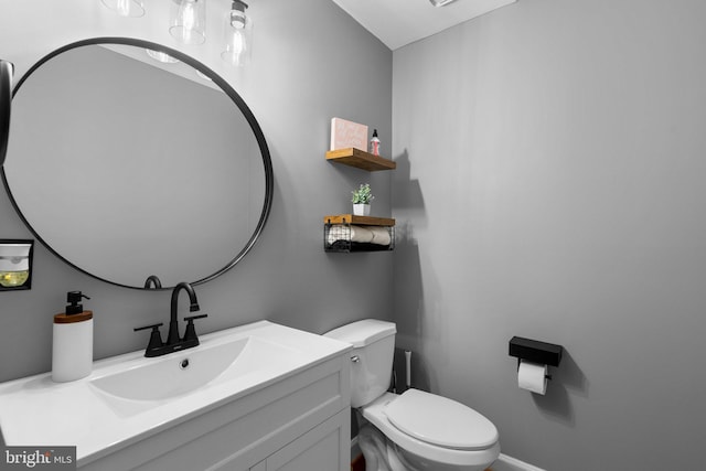 19009 Old Baltimore Rd, Brookeville, MD 20833 - bathroom with vanity, baseboards, and toilet