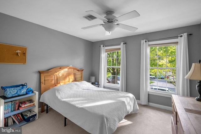 19009 Old Baltimore Rd, Brookeville, MD 20833 - bedroom featuring a ceiling fan, baseboards, and light colored carpet