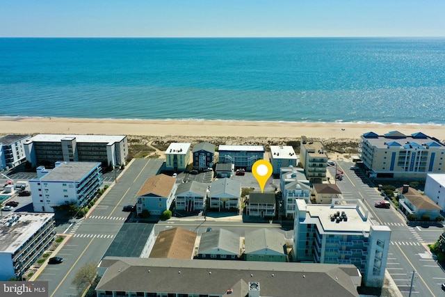 12506 Assawoman Dr, Ocean City, MD 21842 - drone / aerial view with a beach view and a water view