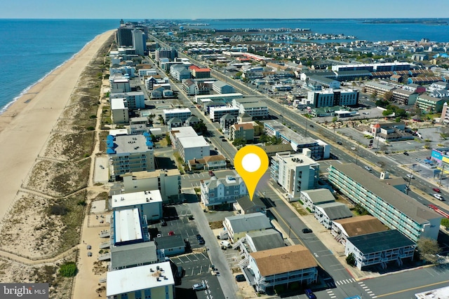 12506 Assawoman Dr, Ocean City, MD 21842 - aerial view featuring a city view and a water view