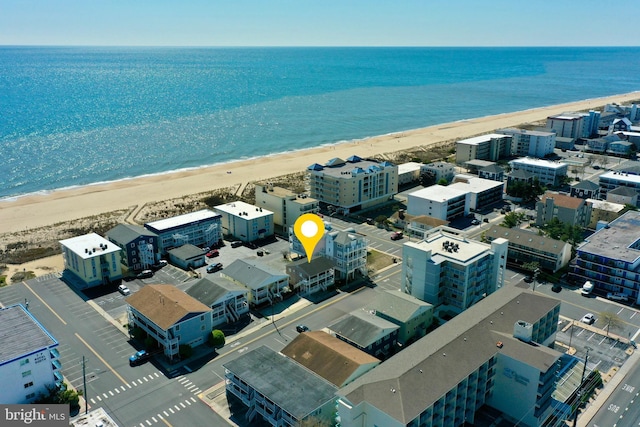 12506 Assawoman Dr, Ocean City, MD 21842 - birds eye view of property with a view of the beach and a water view