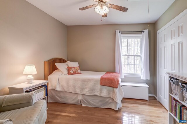 4045 Buck Island Rd, Charlottesville, VA 22902 - bedroom with wood finished floors and ceiling fan