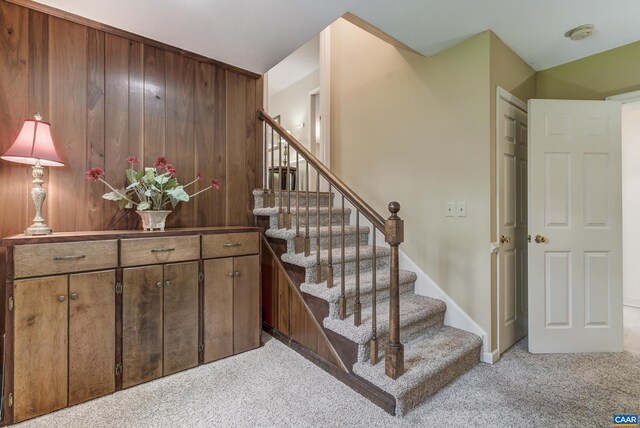 4045 Buck Island Rd, Charlottesville, VA 22902 - staircase featuring carpet flooring and baseboards