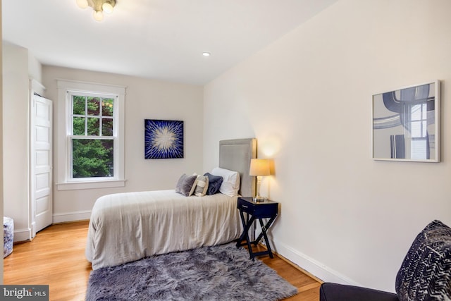 6218 30th St NW, Washington, DC 20015 - bedroom featuring wood finished floors, baseboards, and recessed lighting