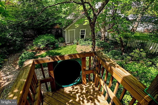6218 30th St NW, Washington, DC 20015 - deck with a fenced backyard