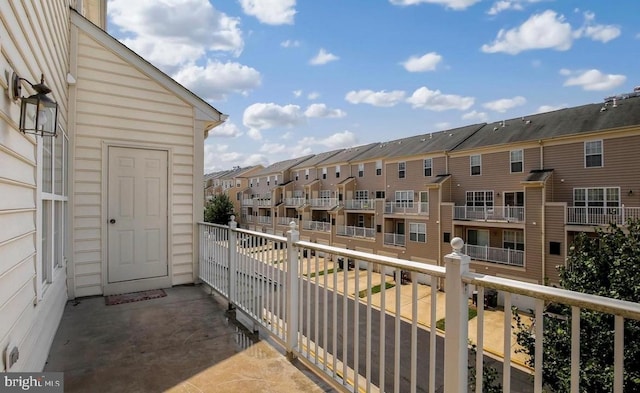 balcony with a residential view