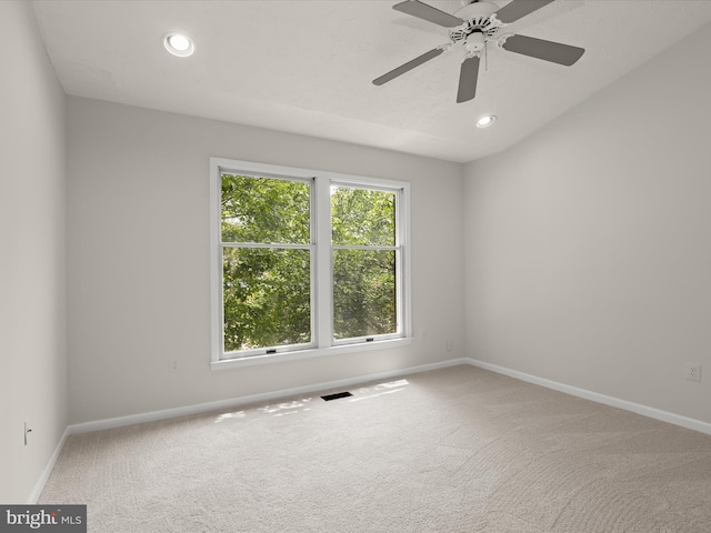 2828 Quarry Heights Way, Baltimore, MD 21209 - carpeted empty room with plenty of natural light, baseboards, recessed lighting, and ceiling fan