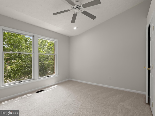 2828 Quarry Heights Way, Baltimore, MD 21209 - unfurnished room featuring baseboards, light carpet, a ceiling fan, and recessed lighting