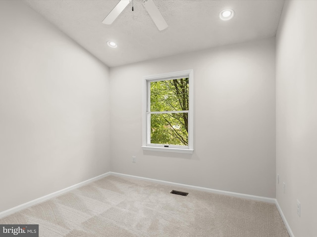 2828 Quarry Heights Way, Baltimore, MD 21209 - carpeted spare room with baseboards, recessed lighting, and a ceiling fan