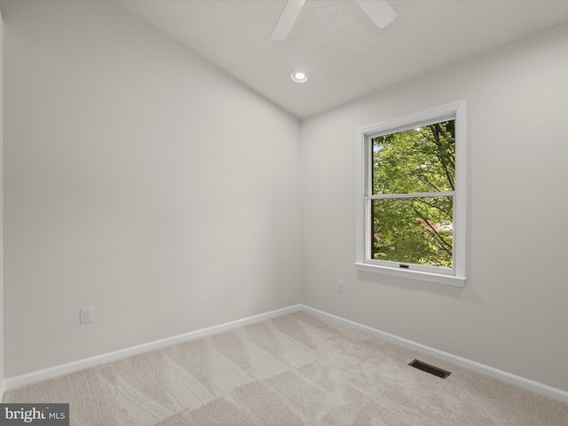 2828 Quarry Heights Way, Baltimore, MD 21209 - empty room featuring baseboards, carpet flooring, recessed lighting, and a ceiling fan
