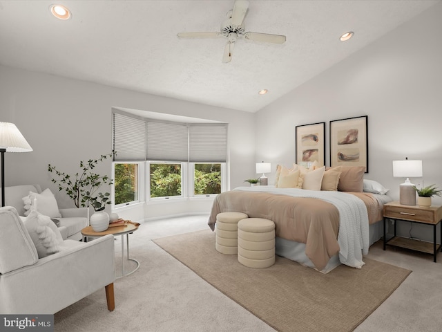 2828 Quarry Heights Way, Baltimore, MD 21209 - bedroom with carpet floors, lofted ceiling, recessed lighting, and ceiling fan