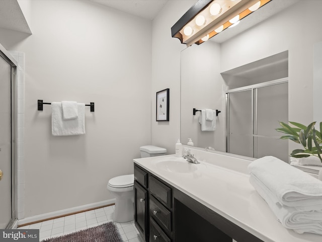 2828 Quarry Heights Way, Baltimore, MD 21209 - full bathroom with vanity, a stall shower, tile patterned floors, and toilet
