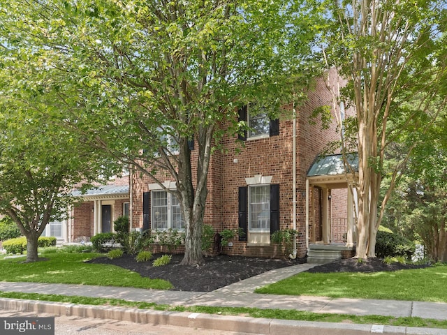 2828 Quarry Heights Way, Baltimore, MD 21209 - view of front of property featuring brick siding and a front yard