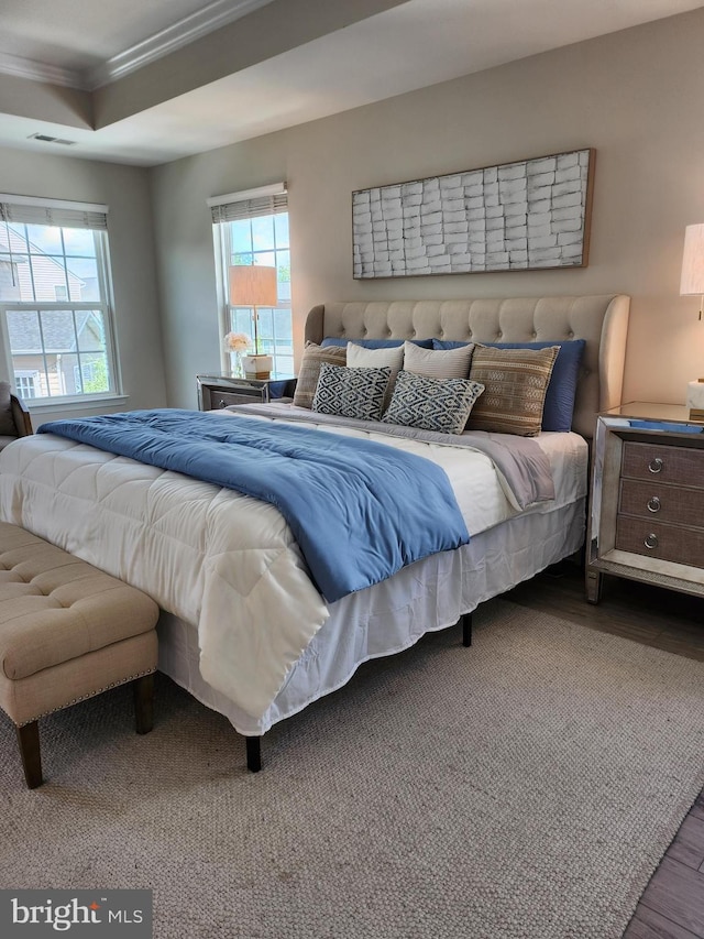4480 Weejun Loop, Woodbridge, VA 22192 - bedroom with visible vents, crown molding, and wood finished floors