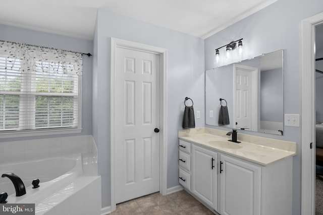 362 Hoffeckers Mill Dr, Smyrna, DE 19977 - full bath with vanity, a garden tub, and connected bathroom