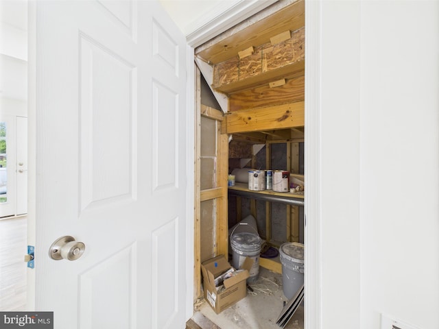 view of storage area