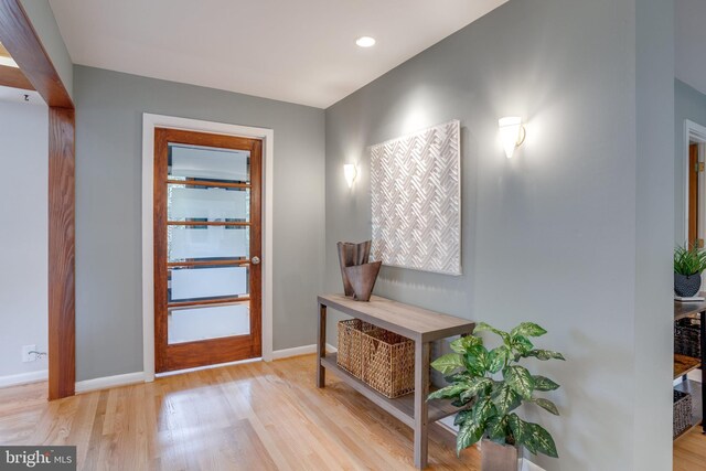 8604 Tobin Rd, Annandale, VA 22003 - entrance foyer with light wood-style floors, baseboards, and recessed lighting