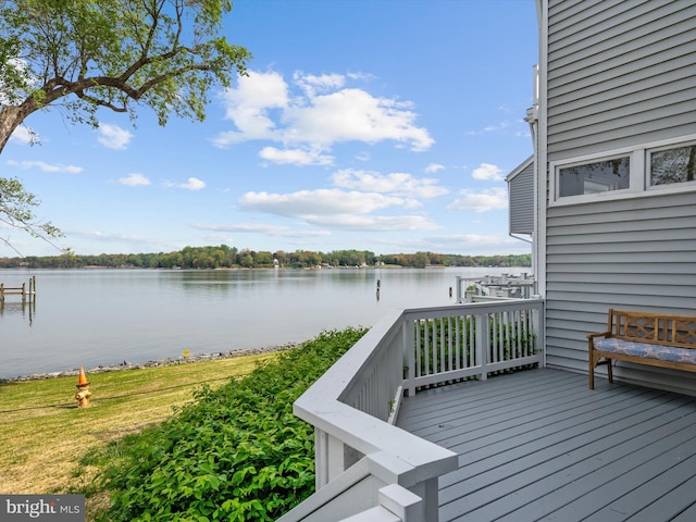 504 Moorings Cir, Arnold, MD 21012 - deck featuring a water view