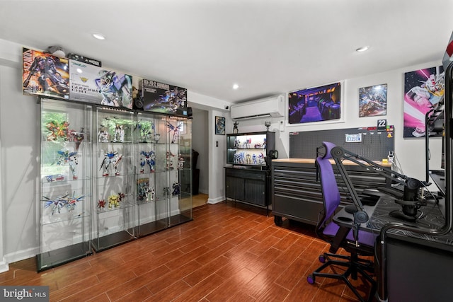 1826 Hylton Ave, Woodbridge, VA 22191 - office space featuring a wall mounted air conditioner, wood finished floors, baseboards, and recessed lighting