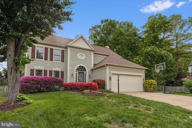 3565 Hummock Pl, Woodbridge, VA 22192 - view of front of home featuring an attached garage, concrete driveway, and roof with shingles
