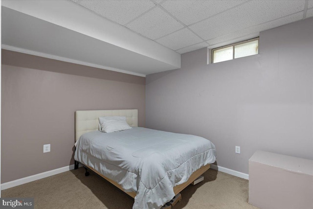 3565 Hummock Pl, Woodbridge, VA 22192 - bedroom featuring a paneled ceiling, carpet floors, and baseboards