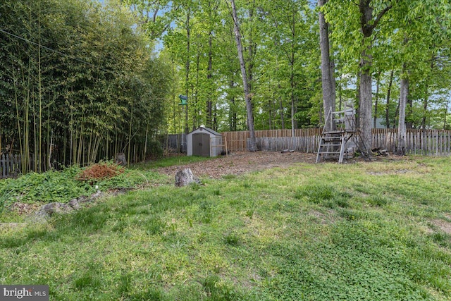 3565 Hummock Pl, Woodbridge, VA 22192 - view of yard with a storage unit, an outbuilding, and stairway