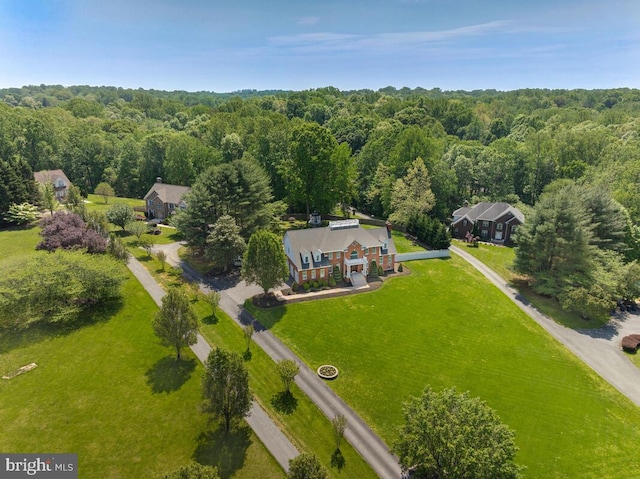 2840 Dunleigh Dr, Dunkirk, MD 20754 - birds eye view of property featuring a wooded view