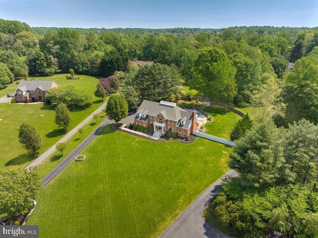 2840 Dunleigh Dr, Dunkirk, MD 20754 - birds eye view of property with a forest view