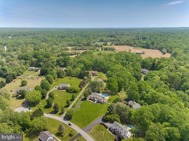 2840 Dunleigh Dr, Dunkirk, MD 20754 - birds eye view of property with a wooded view