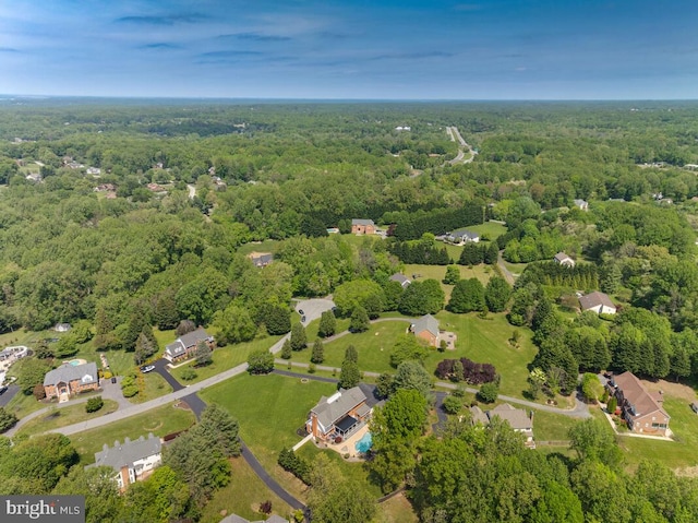 2840 Dunleigh Dr, Dunkirk, MD 20754 - drone / aerial view featuring a forest view