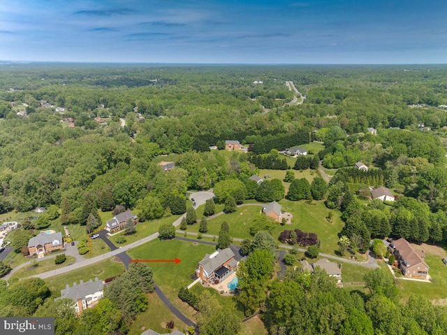 2840 Dunleigh Dr, Dunkirk, MD 20754 - birds eye view of property featuring a forest view