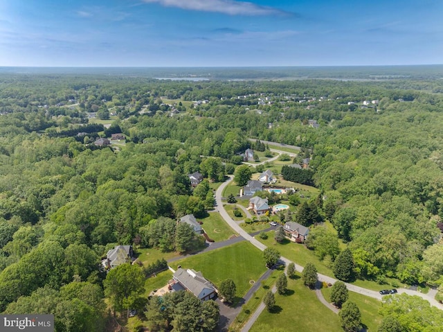 2840 Dunleigh Dr, Dunkirk, MD 20754 - birds eye view of property with a forest view
