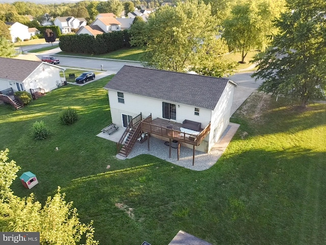 aerial view featuring a residential view