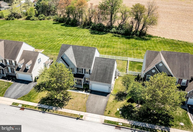 bird's eye view featuring a residential view