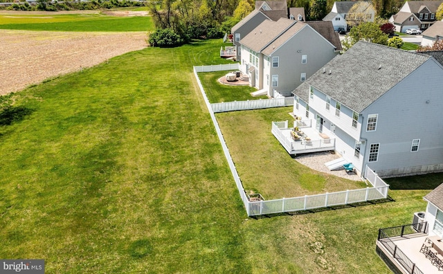 bird's eye view with a residential view