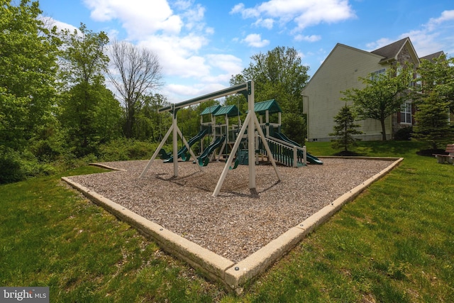 community play area featuring a yard