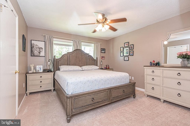 8 Candytuft Ln, Ocean Pines, MD 21811 - bedroom featuring a ceiling fan, light colored carpet, and baseboards