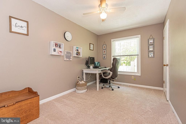 8 Candytuft Ln, Ocean Pines, MD 21811 - office space featuring ceiling fan, baseboards, and carpet floors