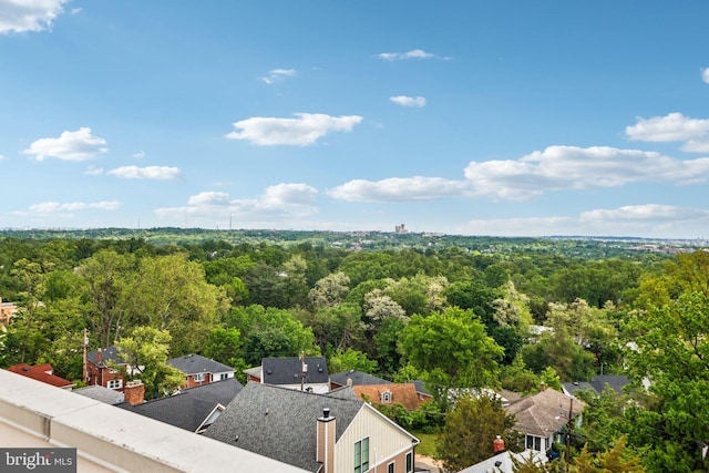 bird's eye view with a forest view