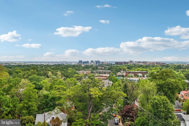 bird's eye view featuring a city view