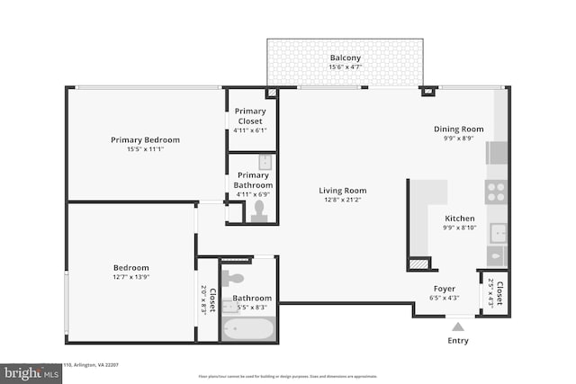 4201 Cherry Hill Rd Unit 110, Arlington, VA 22207 - floor plan