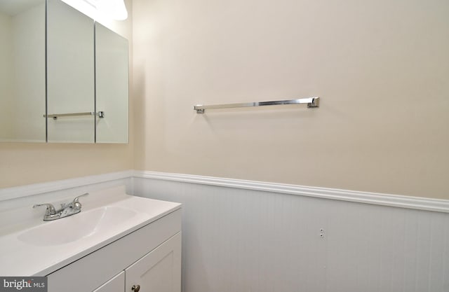 90 Catherine Ct, Levittown, PA 19057 - bathroom featuring vanity and a wainscoted wall
