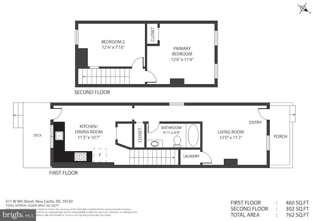511 9th St, New Castle, DE 19720 - floor plan