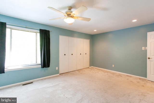128 Granite Hill Ct, Langhorne, PA 19047 - unfurnished bedroom featuring baseboards, carpet, a closet, and visible vents