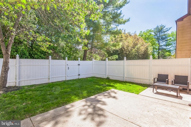 128 Granite Hill Ct, Langhorne, PA 19047 - view of yard featuring a patio and a fenced backyard