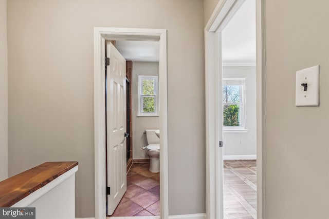 829 S Ivy St, Arlington, VA 22204 - corridor featuring baseboards and ornamental molding